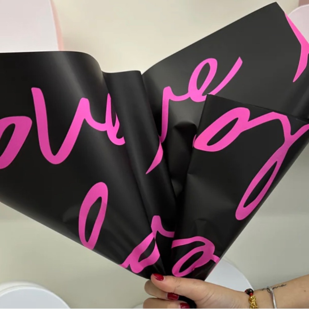 LOVE Waterproof  Floral Wrapping Paper 20 Sheets Flowers Bouquet Gift/papel